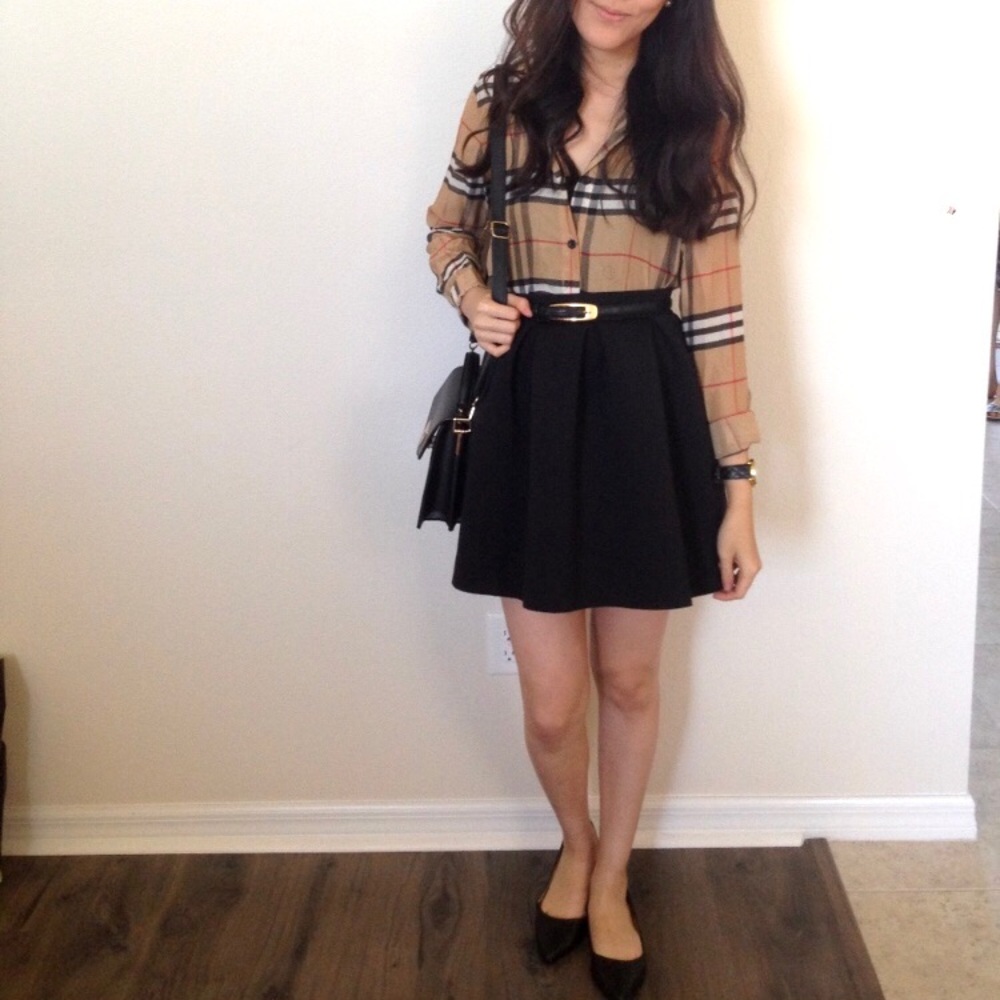 Trendy Pleated Zip Up A Line Flared Midi Skirt - Picture 3 of 5